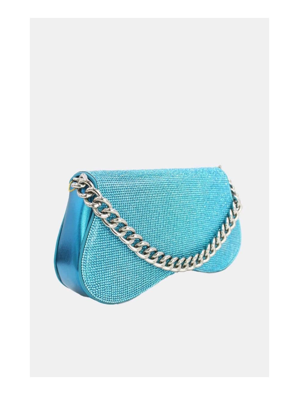 Sac Soirée ou Mariage Strass Avec Chaîne 22P-5653-Blue — vue 3