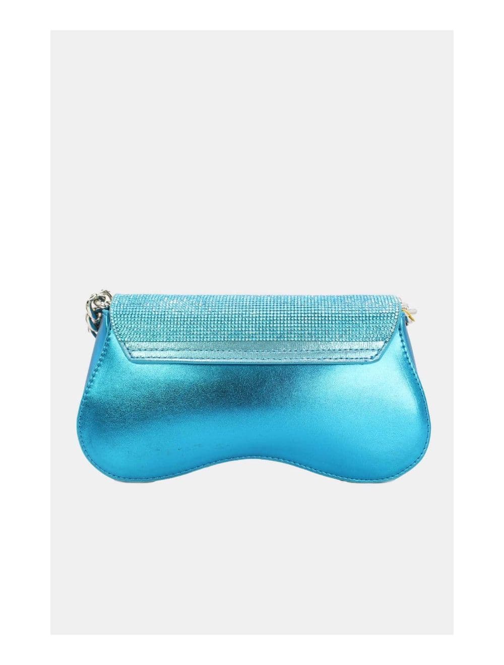 Sac Soirée ou Mariage Strass Avec Chaîne 22P-5653-Blue — vue 4