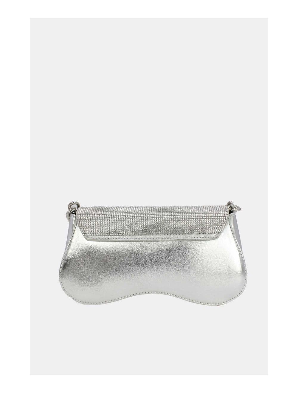 Sac Soirée ou Mariage Strass Avec Chaîne 22P-5653-Silver — vue 4
