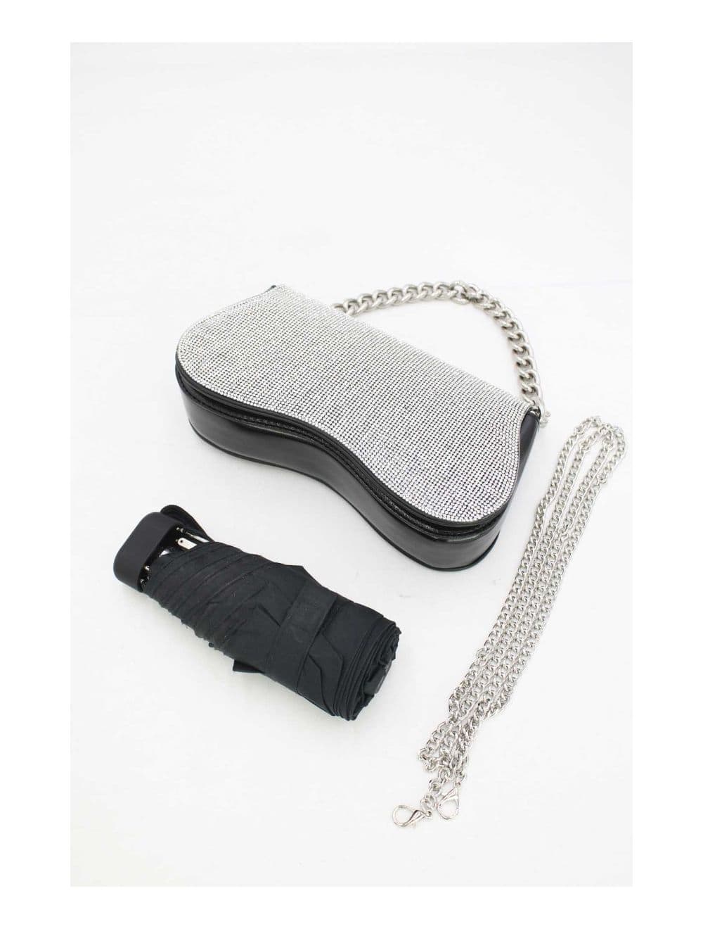 Sac Soirée ou Mariage Strass Avec Chaîne 22P-5653-Black — vue 4
