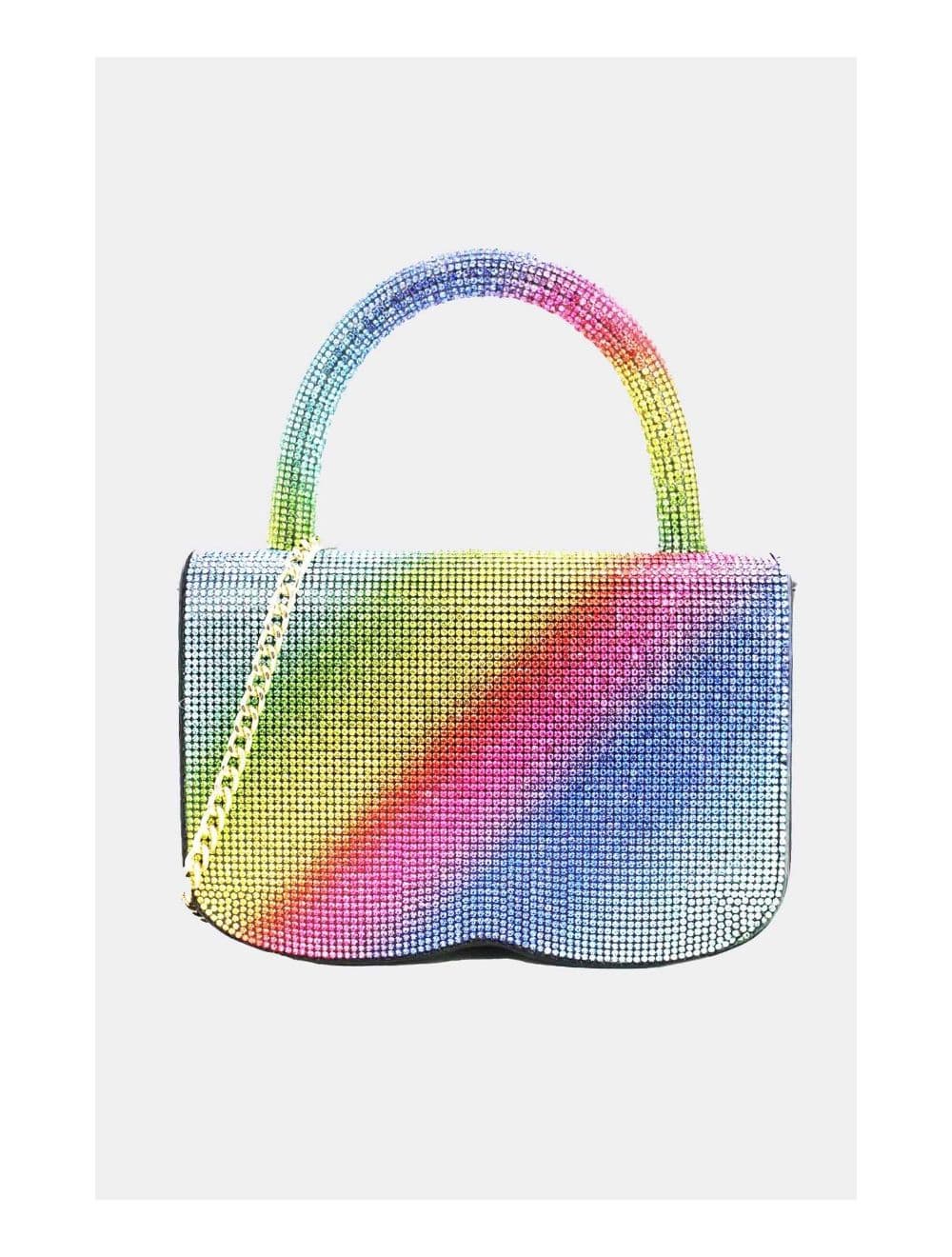 Sac Soirée ou Mariage Avec Strass  22P-5655-Multi — vue 4