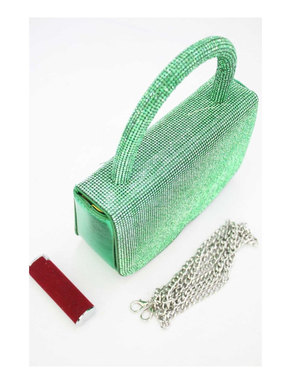 Sac Soirée ou Mariage Avec Strass  22P-5655-Green