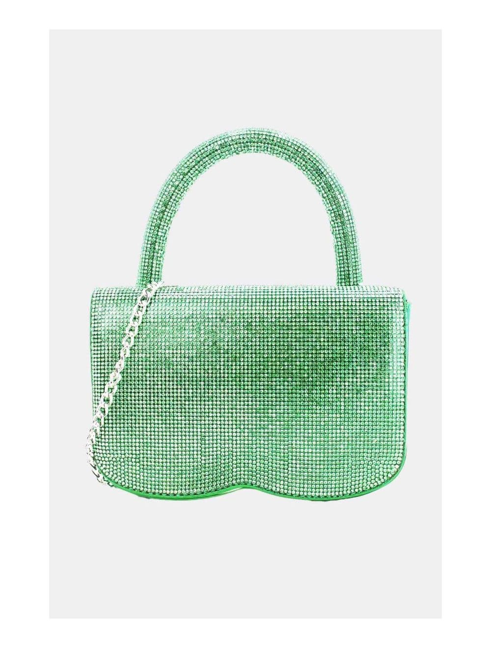 Sac Soirée ou Mariage Avec Strass  22P-5655-Green — vue 4