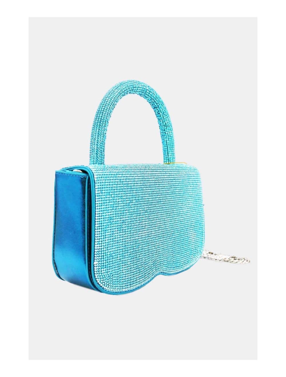 Sac Soirée ou Mariage Avec Strass  22P-5655-Blue — vue 3