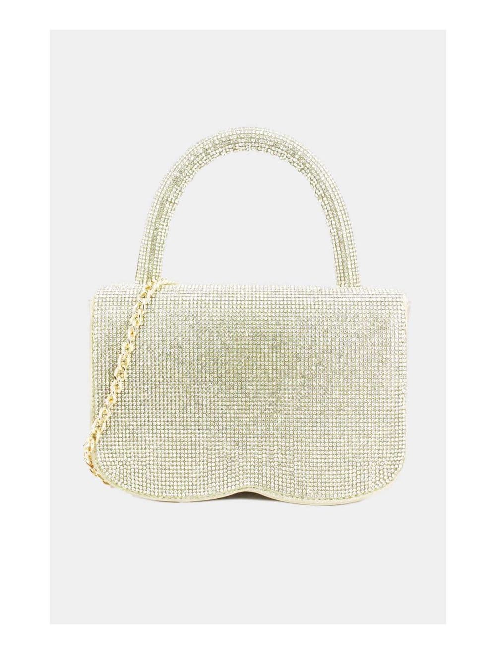 Sac Soirée ou Mariage Avec Strass  22P-5655-Silver — vue 4