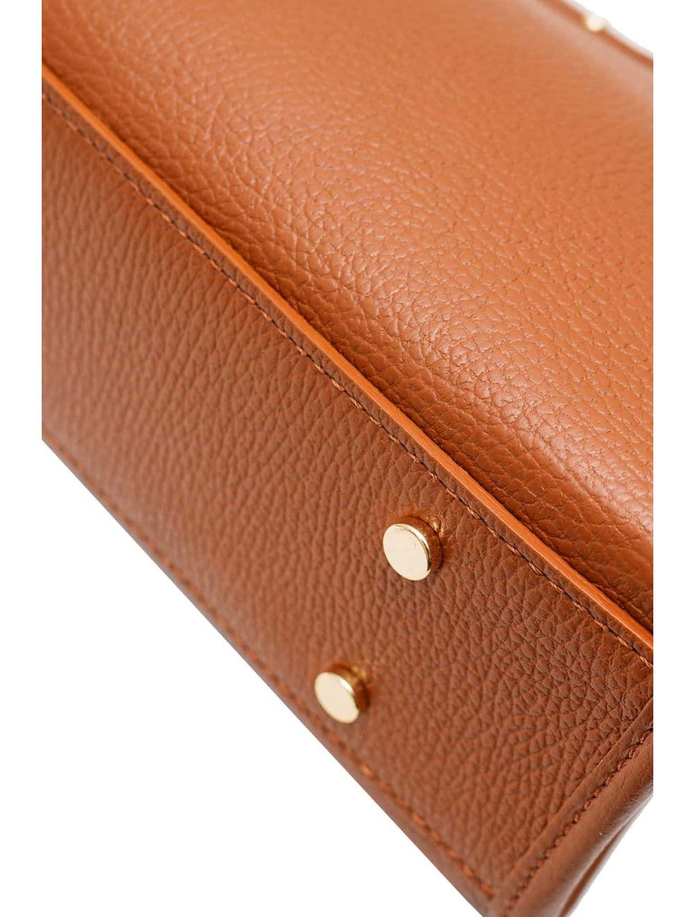 Sac à Main En Cuir Vachette Grainée Avec Pochette Amovible 4174 SABRINE-Cognac — vue 5