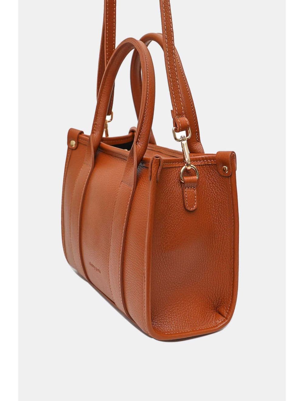 Sac Porté Main En Cuir De Vachette Grainée 4168 BAYA-Cognac — vue 4