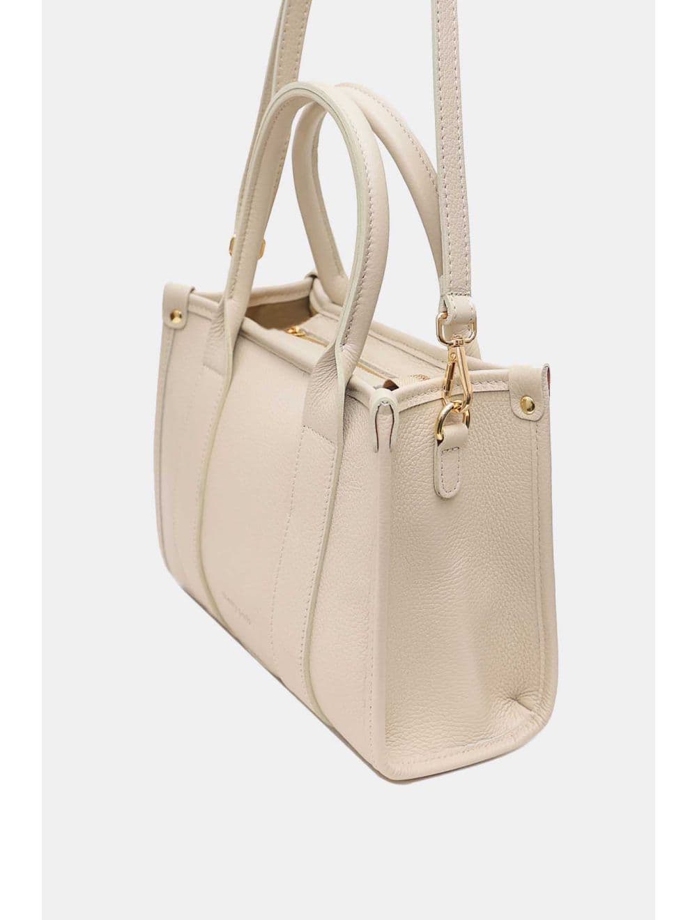 Sac Porté Main En Cuir De Vachette Grainée 4168 BAYA-Beige — vue 4