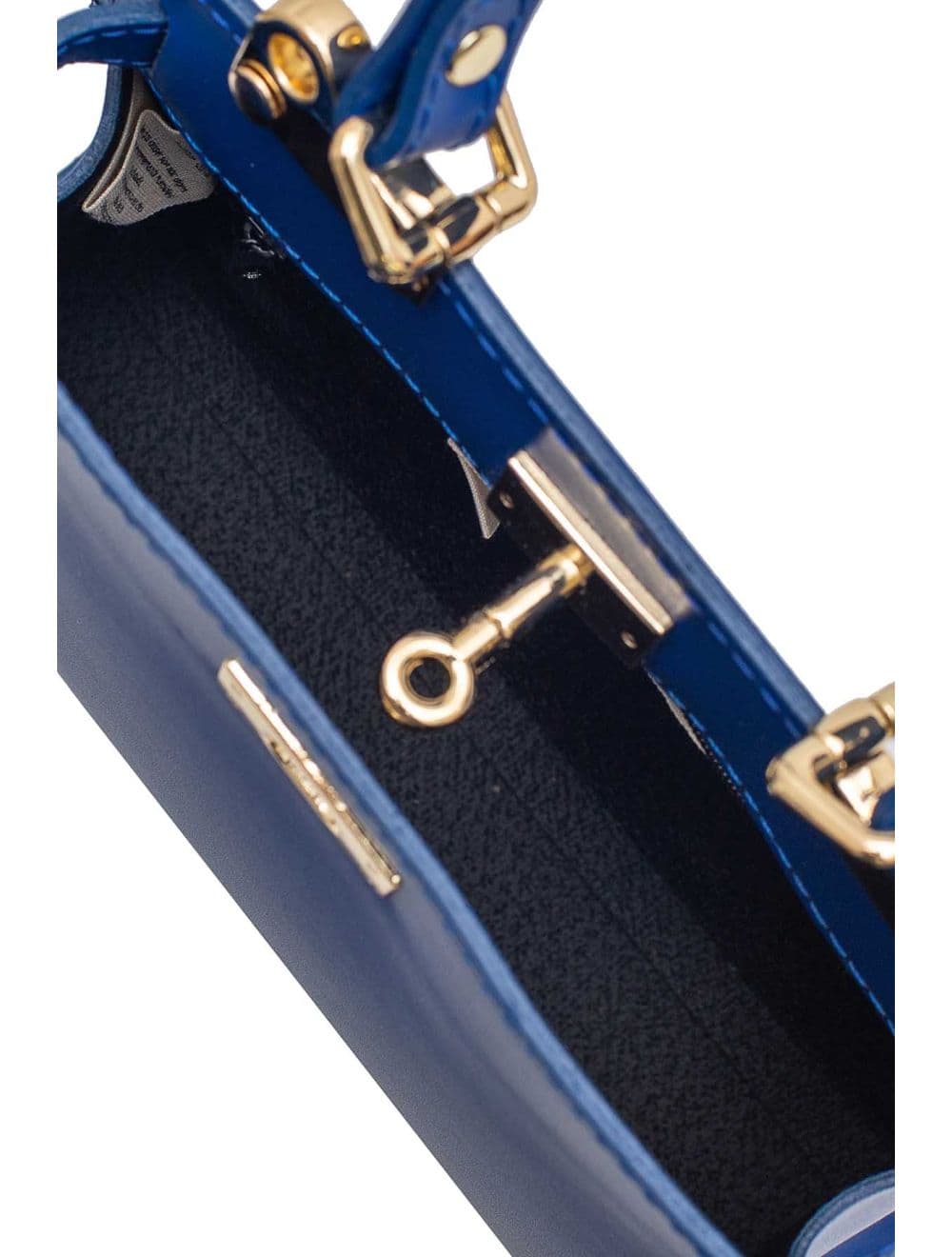 [LAST ONE]Sac Porté Main en Croûte de Cuir Vachette Lisse CARMEN-4029-Bleu Roi