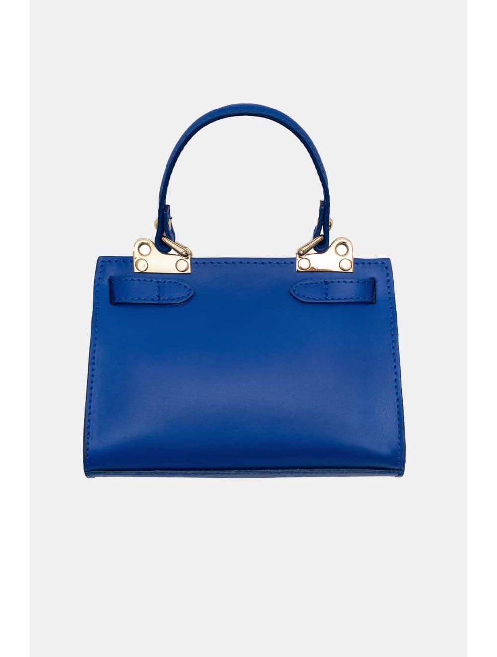[LAST ONE]Sac Porté Main en Croûte de Cuir Vachette Lisse CARMEN-4029-Bleu Roi — vue 6