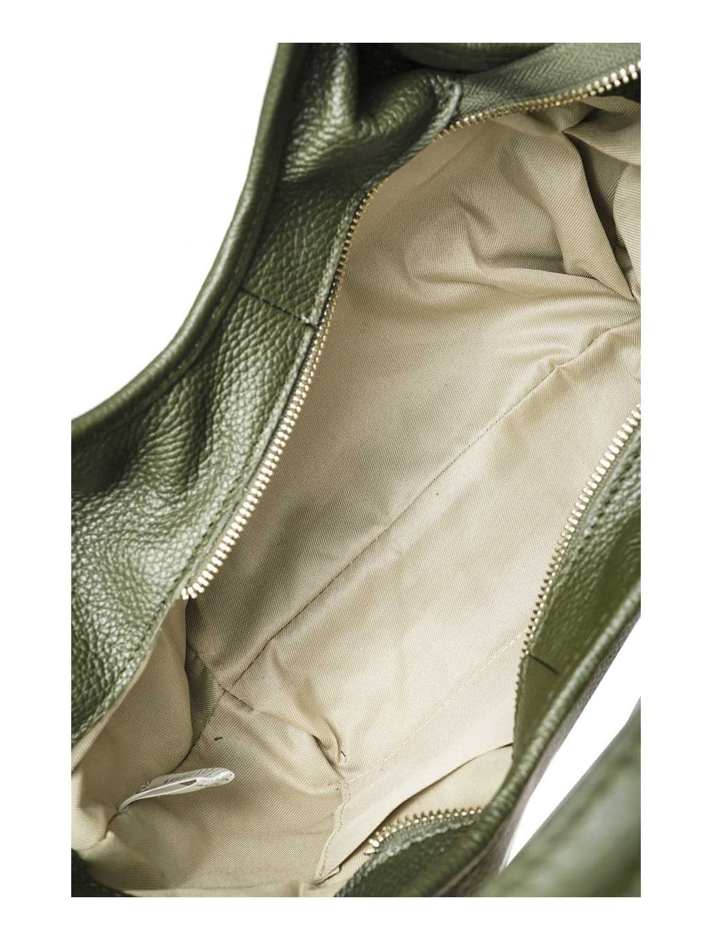 Sac à Main En Cuir de Vachette Grainée 4142 ALLEY-Kaki