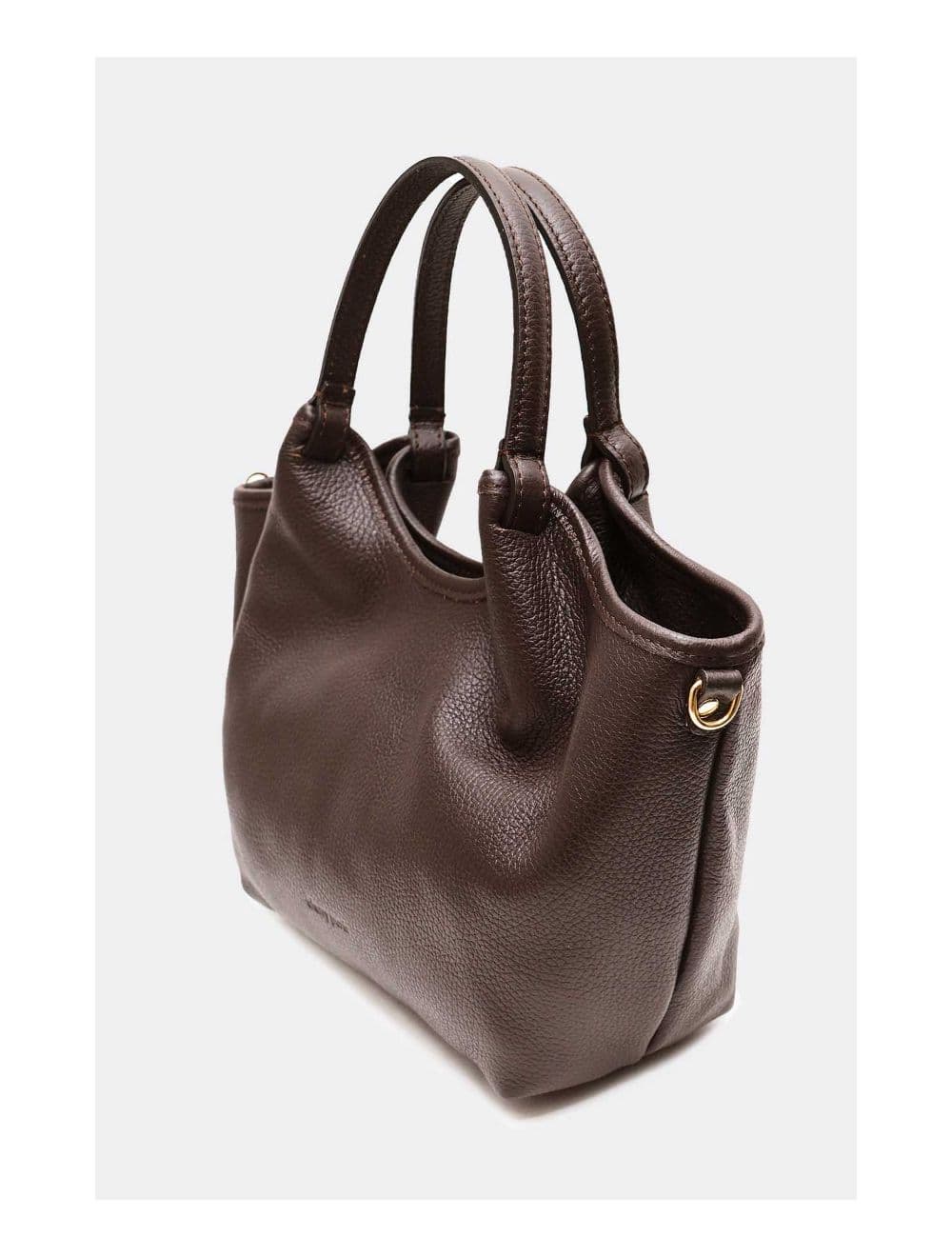 Sac à Main En Cuir de Vachette Grainée 4142 ALLEY-Chocolat — vue 3