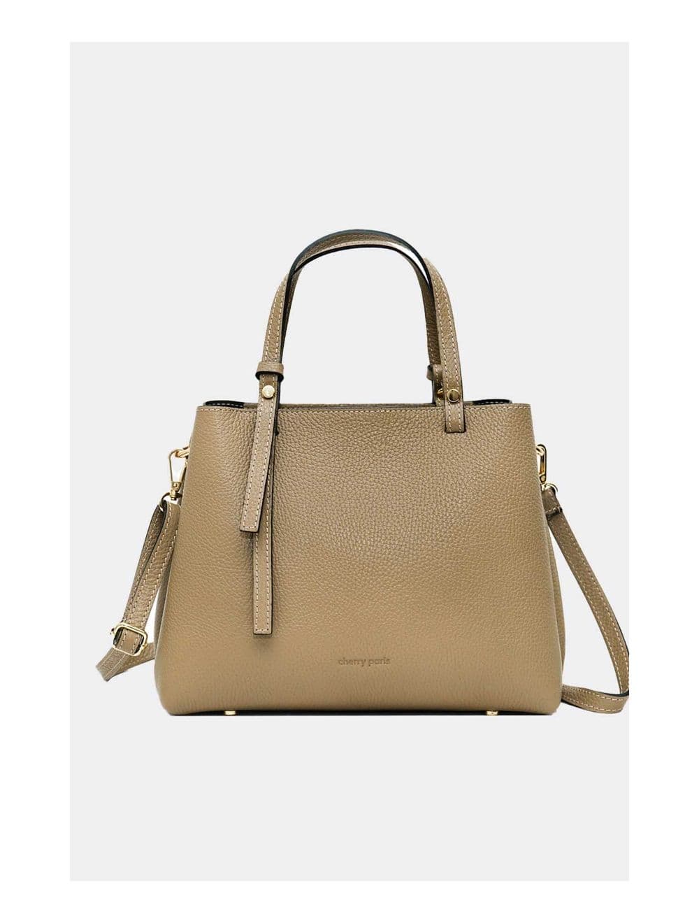 Sac à Main En Cuir Vachette Grainée 4138 PAULA-TAUPE — vue 3