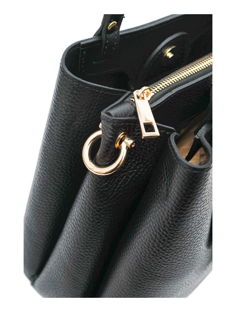 Sac à Main En Cuir Vachette Grainée 4138 PAULA-NOIR — vue 6