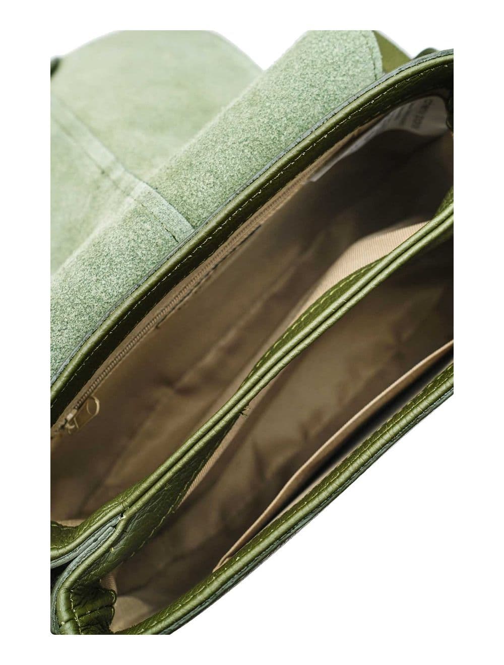 Sac Porté Épaule En Cuir Vachette Grainée 4137 LAYANA-KHAKI