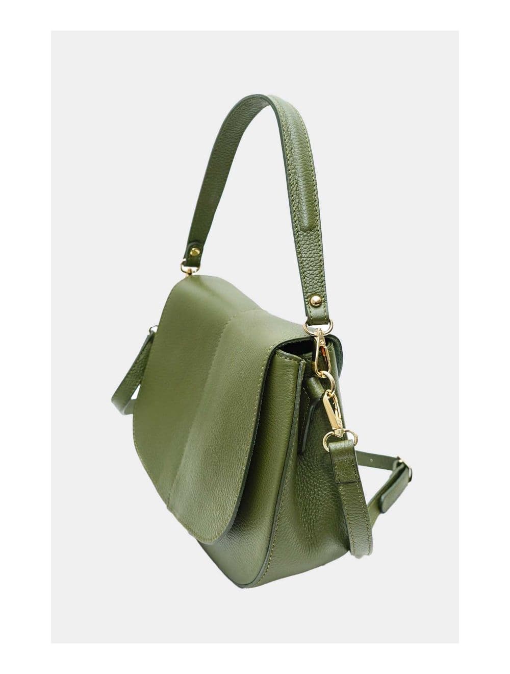 Sac Porté Épaule En Cuir Vachette Grainée 4137 LAYANA-KHAKI — vue 3