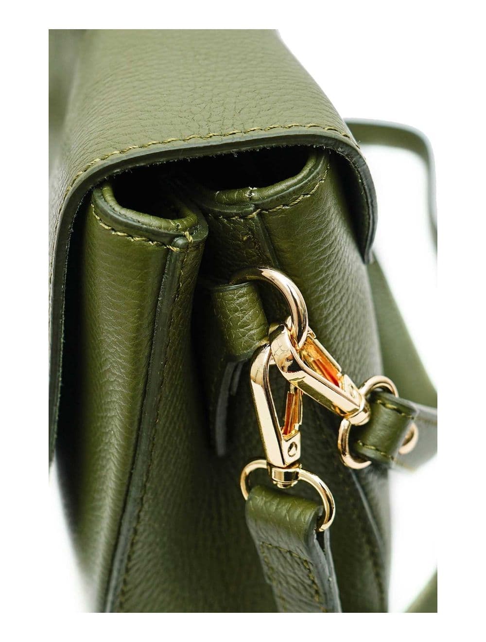 Sac Porté Épaule En Cuir Vachette Grainée 4137 LAYANA-KHAKI — vue 4