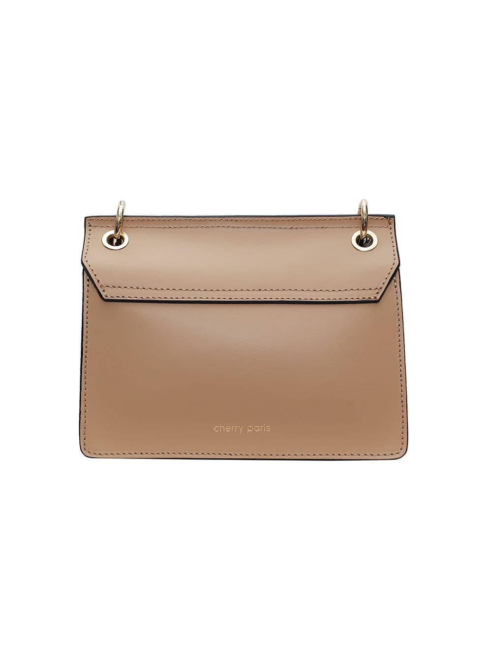 Sac porté main en croûte de cuir de vachette lisse RITA-4008-Sable — vue 3