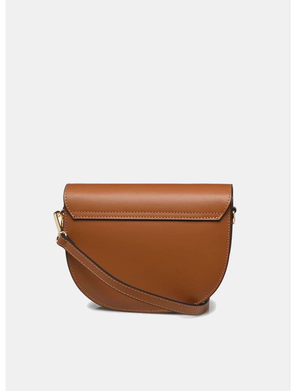 Sac Porté Croisé En Croûte De Cuir De Vachette Lisse 4109 ZINA-Brown — vue 2