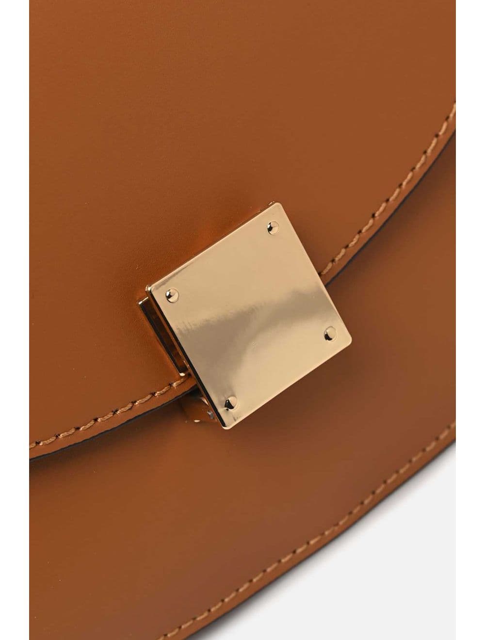 Sac Porté Croisé En Croûte De Cuir De Vachette Lisse 4109 ZINA-Brown — vue 5