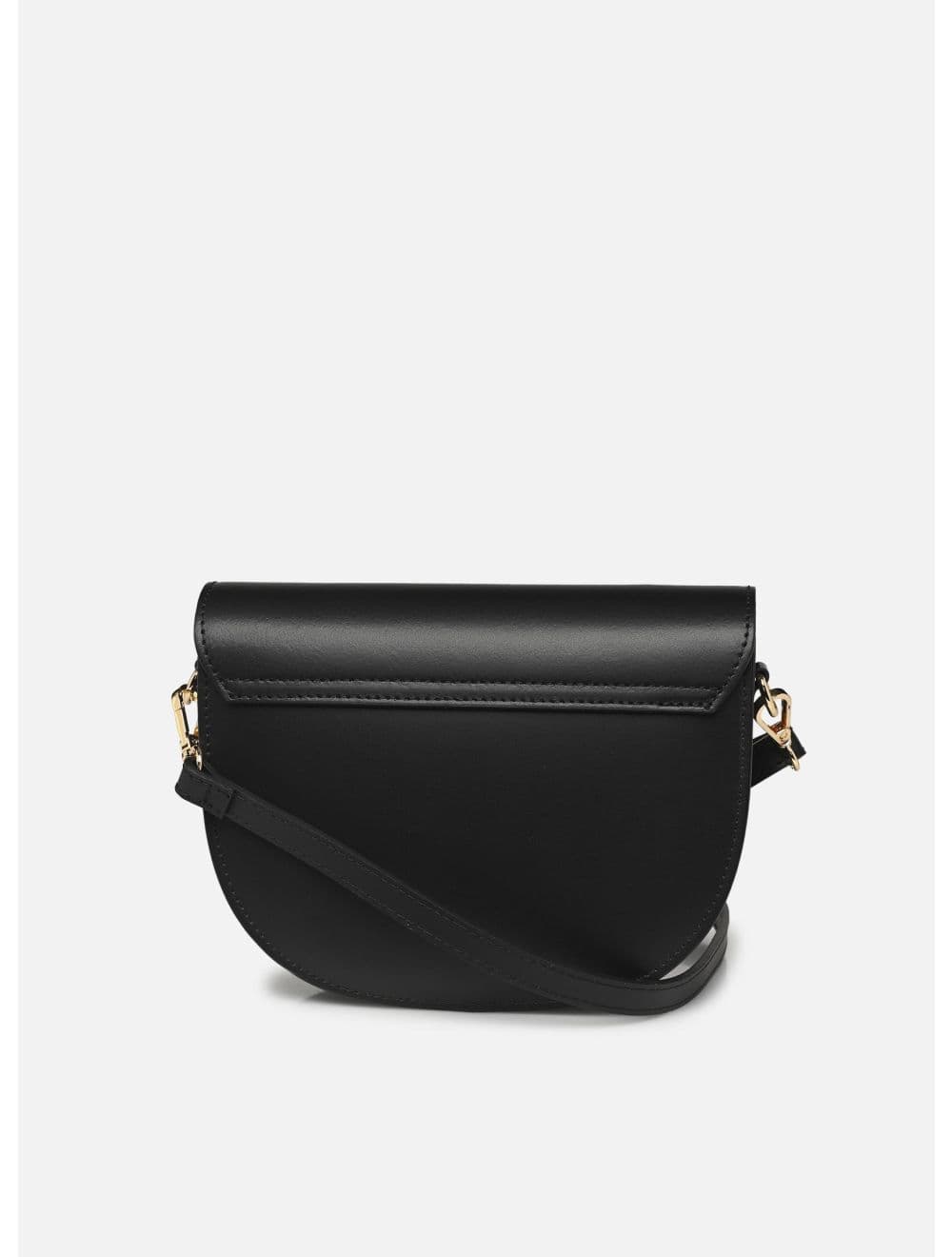 Sac Porté Croisé En Croûte De Cuir De Vachette Lisse 4109 ZINA-Black — vue 3