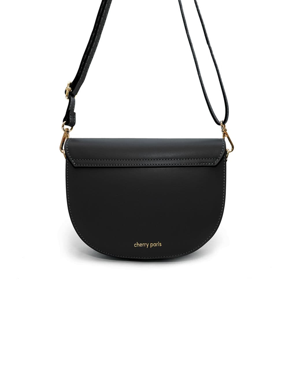Sac Porté Croisé En Croûte De Cuir De Vachette Lisse 4109 ZINA-Black — vue 5