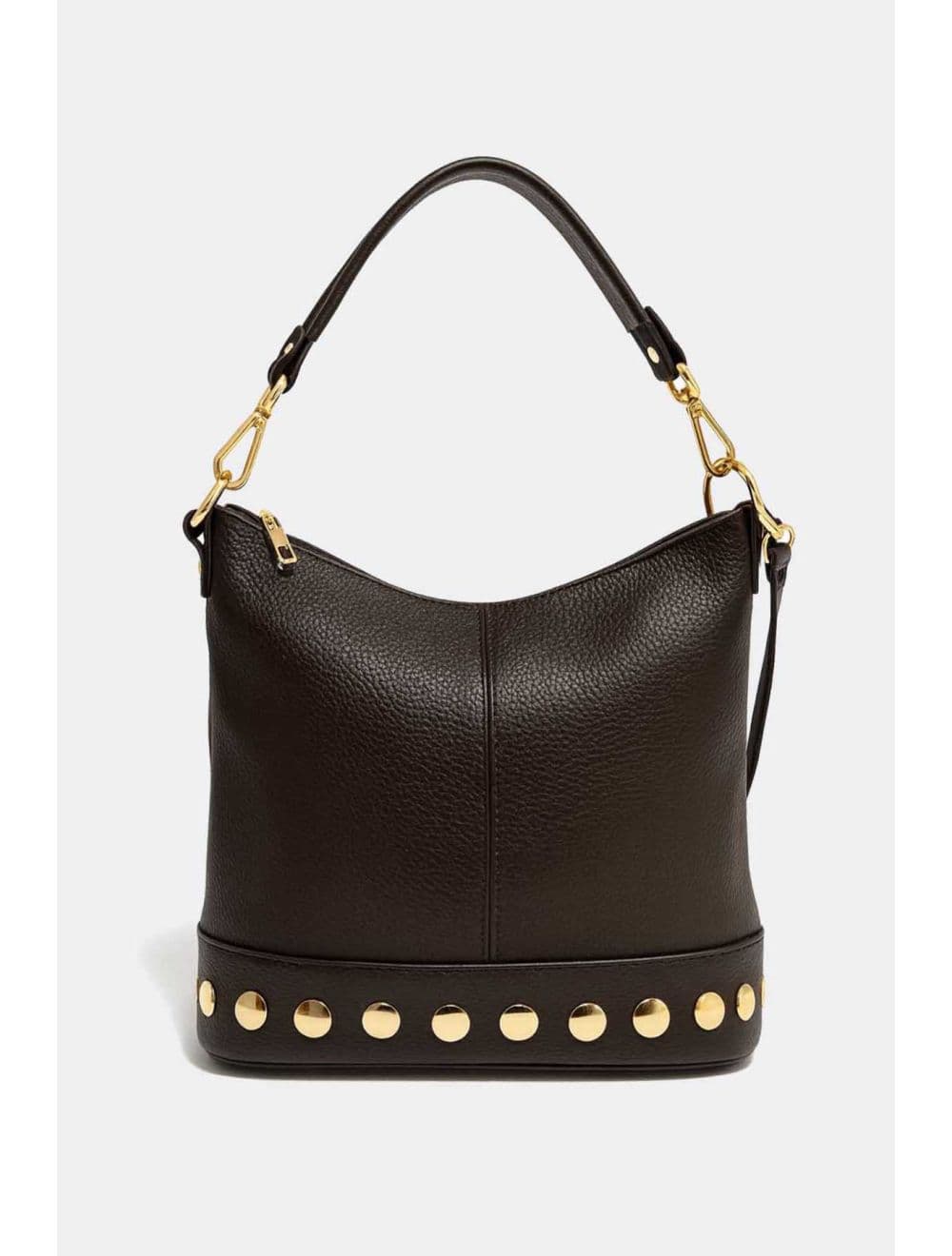 Sac Porté Épaule En Cuir Vachette Grainé 4197 NÉOLA-Café