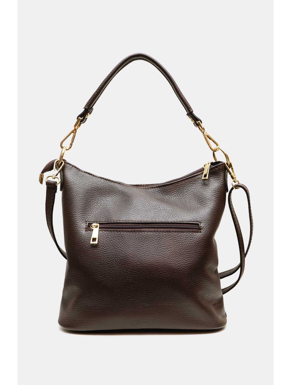 Sac Porté Épaule En Cuir Vachette Grainé 4197 NÉOLA-Café — vue 3