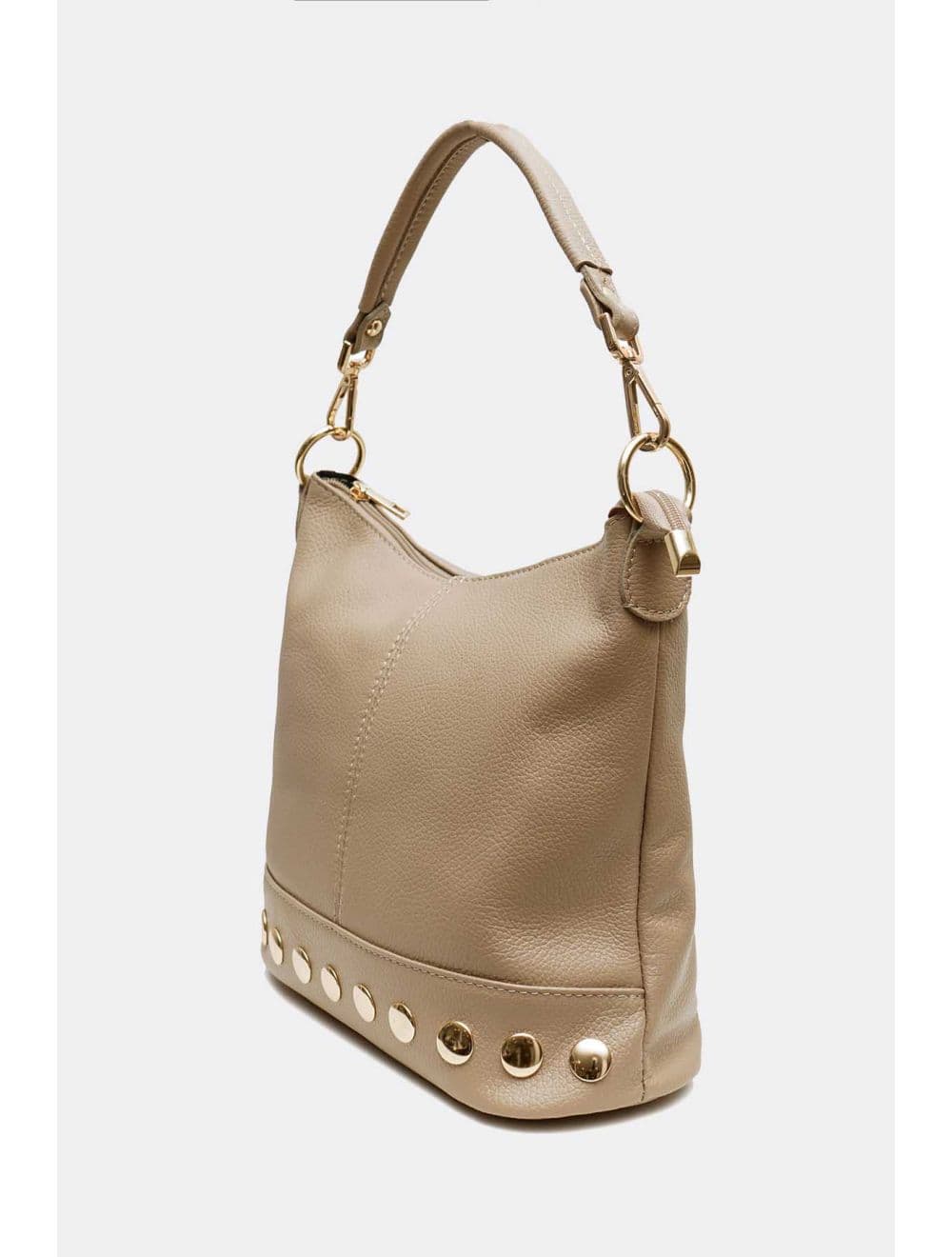 Sac Porté Épaule En Cuir Vachette Grainé 4197 NÉOLA-Taupe — vue 2