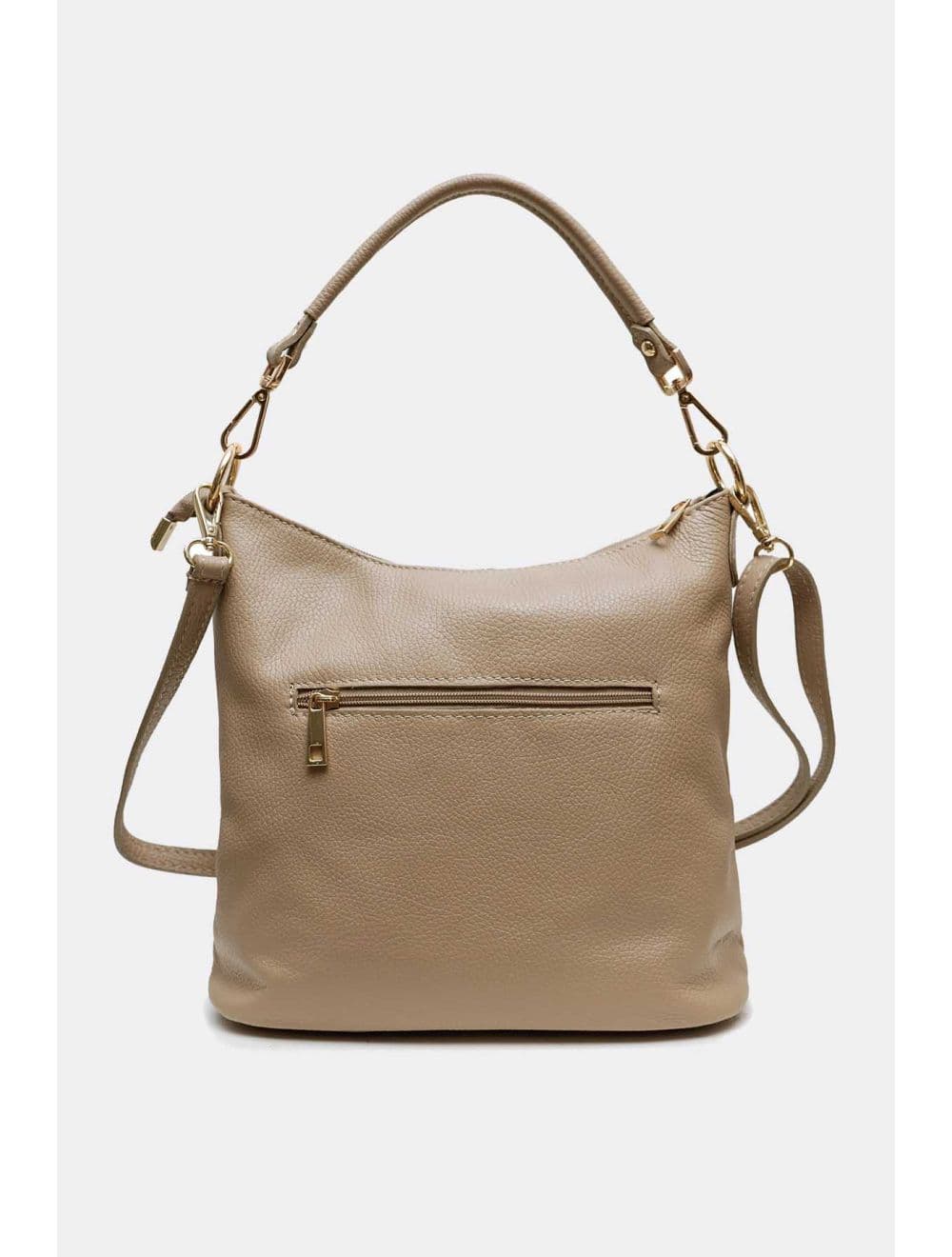 Sac Porté Épaule En Cuir Vachette Grainé 4197 NÉOLA-Taupe — vue 3