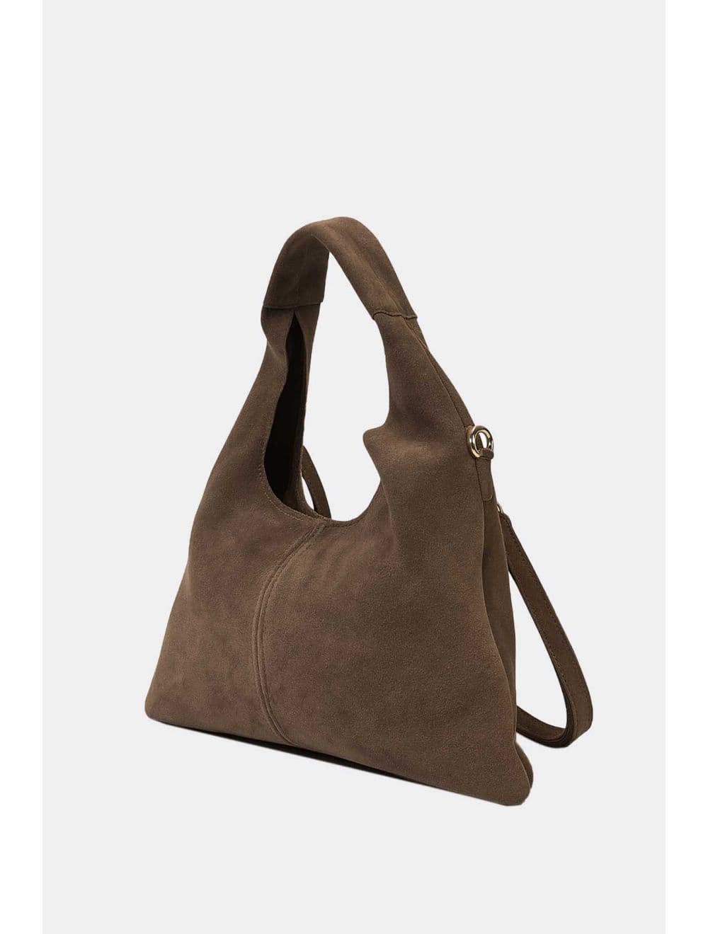 Sac Porté Épaule En Croûte Cuir Vachette 4215 MALORIE SUÈDE-Taupe — vue 2