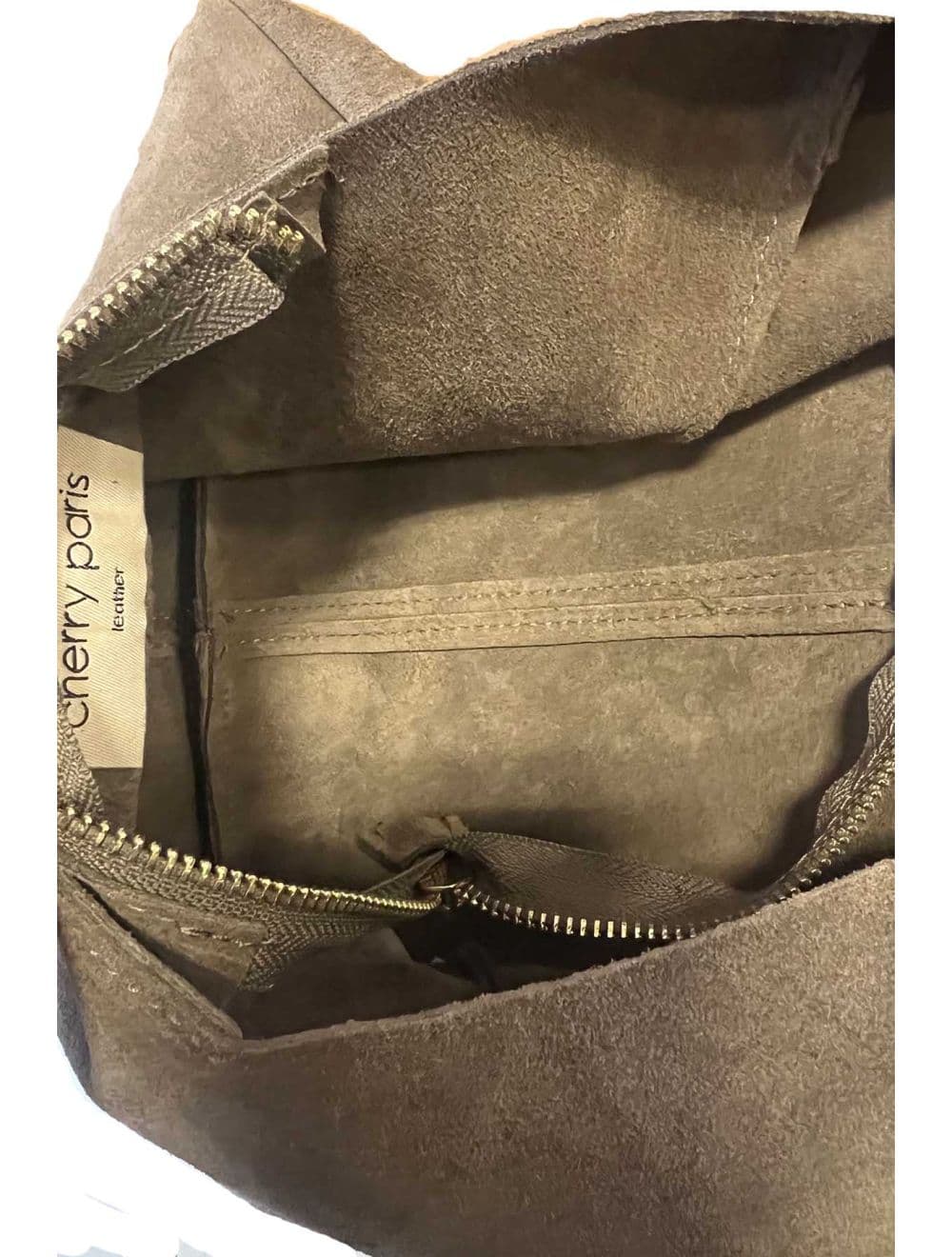Sac Porté Épaule En Croûte Cuir Vachette 4215 MALORIE SUÈDE-Taupe — vue 3