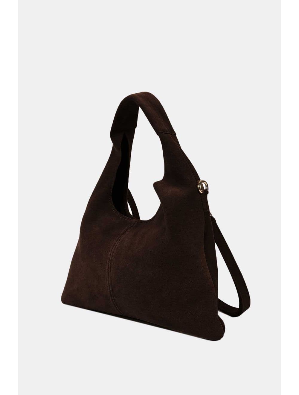 Sac Porté Épaule En Croûte Cuir Vachette 4215 MALORIE SUÈDE-Chocolat — vue 2