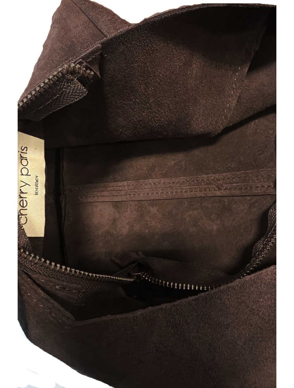 Sac Porté Épaule En Croûte Cuir Vachette 4215 MALORIE SUÈDE-Chocolat — vue 3