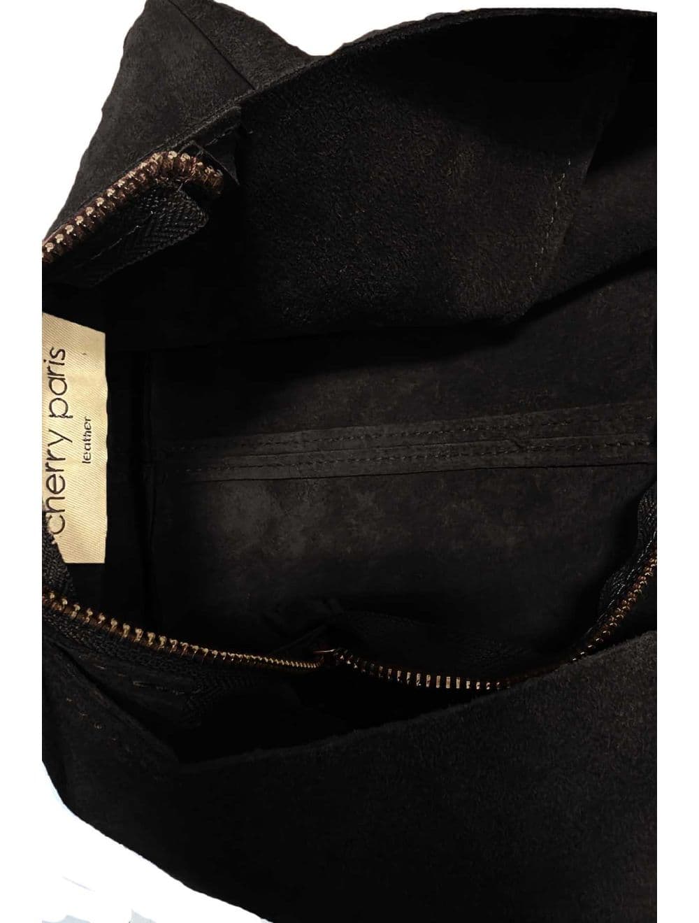 Sac Porté Épaule En Croûte Cuir Vachette 4215 MALORIE SUÈDE-Noir — vue 3