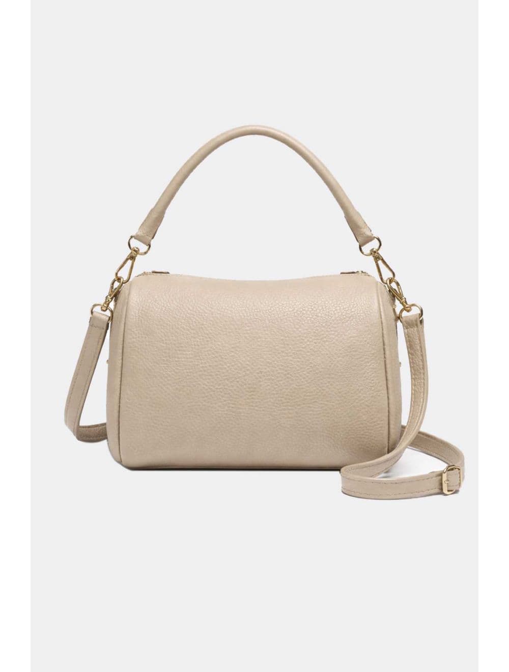 Sac Bowling En Croûte Cuir Vachette Grainée 4199 BONNIE-Beige — vue 3