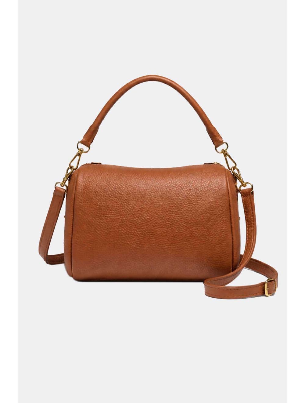 Sac Bowling En Croûte Cuir Vachette Grainée 4199 BONNIE-Cognac — vue 3