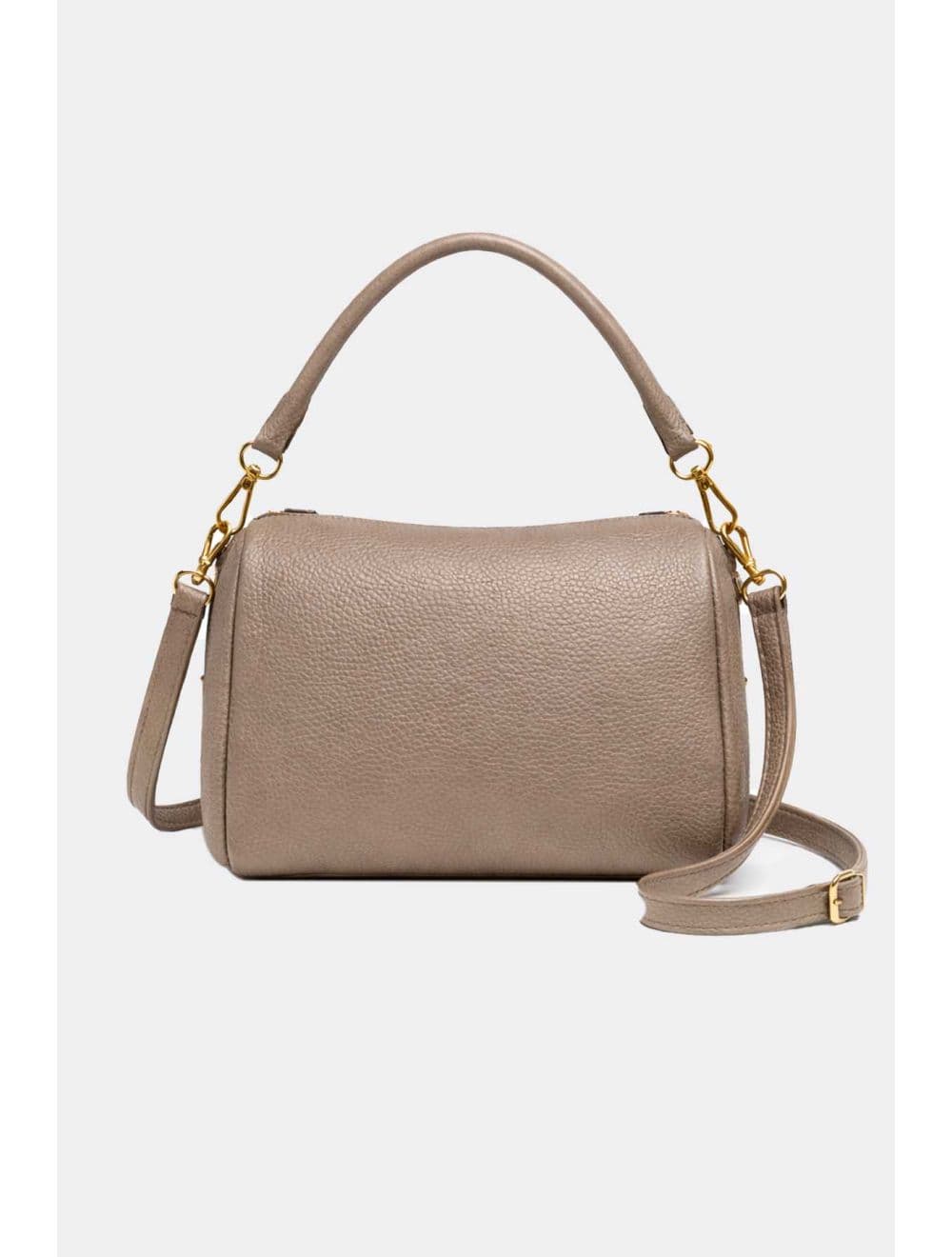 Sac Bowling En Croûte Cuir Vachette Grainée 4199 BONNIE-Taupe — vue 3