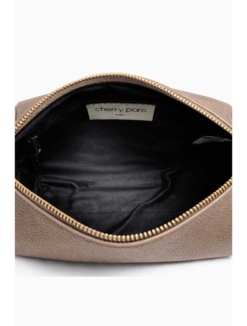 Sac Bowling En Croûte Cuir Vachette Grainée 4199 BONNIE-Taupe — vue 4