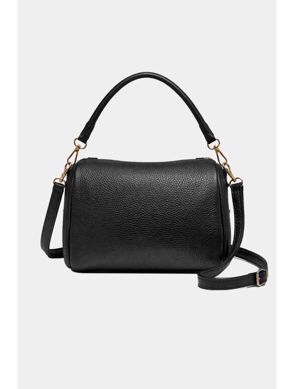 Sac Bowling En Croûte Cuir Vachette Grainée 4199 BONNIE-Noir — vue 3