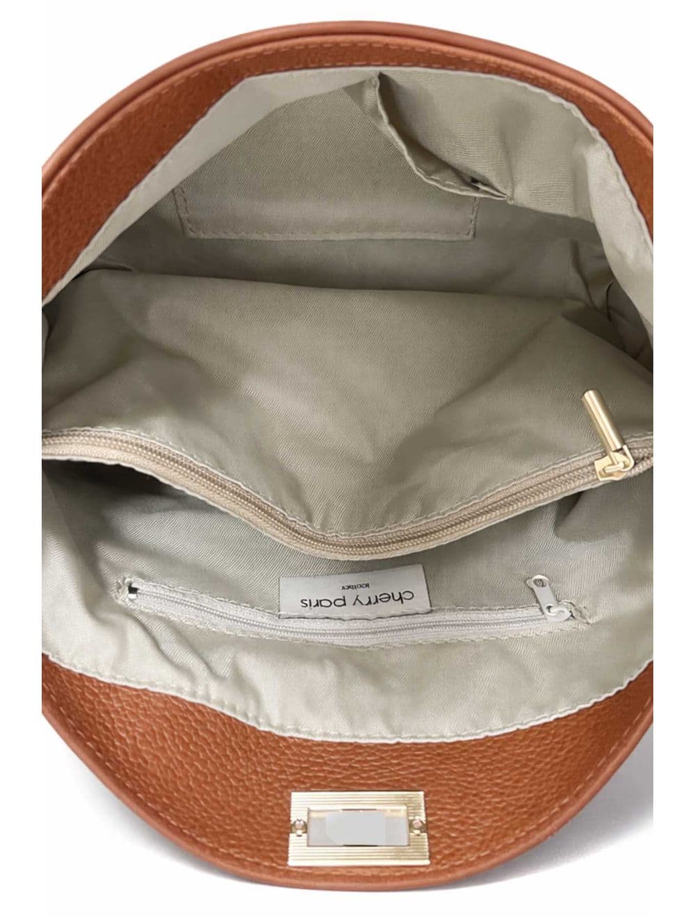 Sac Porté Épaule En Croûte Cuir Vachette Suède Et Grainée 4211 PERLA SUÈDE-Camel — vue 4