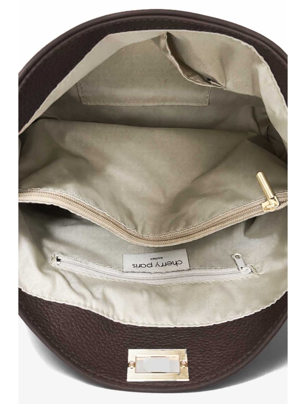 Sac Porté Épaule En Croûte Cuir Vachette Suède Et Grainée 4211 PERLA SUÈDE-Chocolat — vue 4