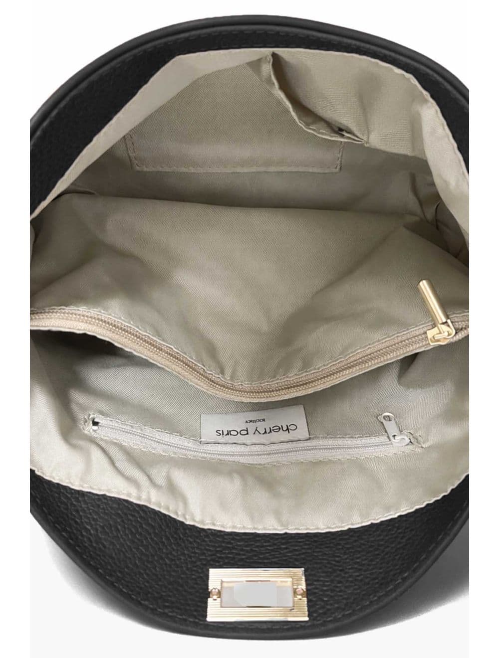 Sac Porté Épaule En Croûte Cuir Vachette Suède Et Grainée 4211 PERLA SUÈDE-Noir — vue 3