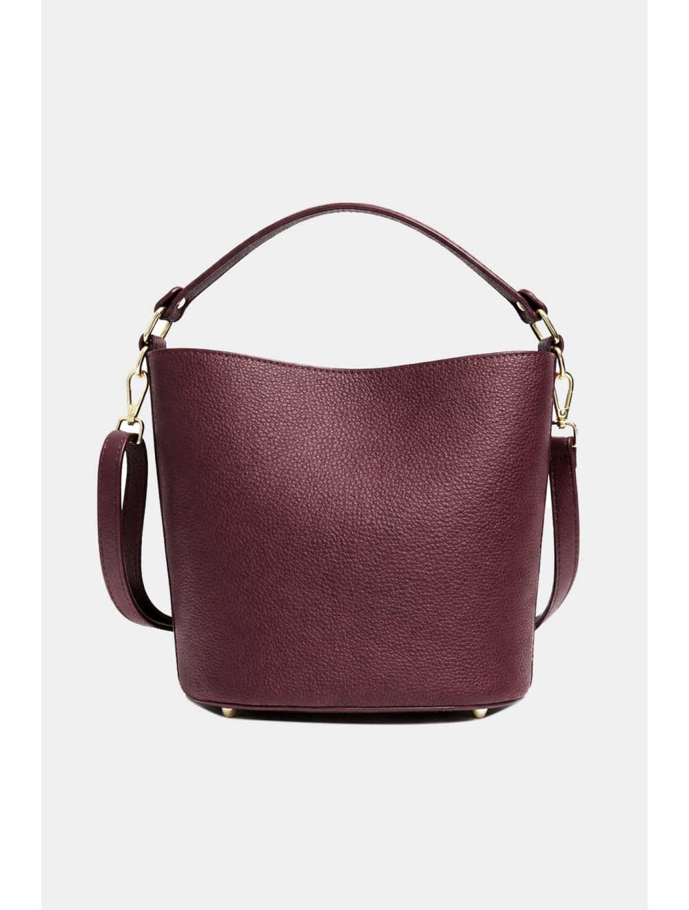Sac Seau Porté Main et Bandoulière En Croûte Cuir Vachette Suède 4209 ALIMA SUÈDE-Bordeaux — vue 3