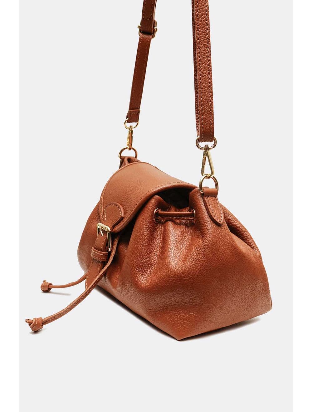 Sac Bandoulière Bourse En Cuir Vachette Grainé 4196 PATRICIA-Cognac — vue 3
