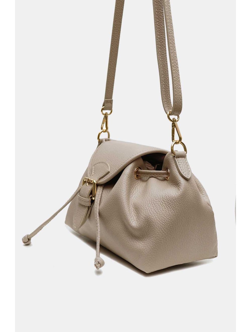Sac Bandoulière Bourse En Cuir Vachette Grainé 4196 PATRICIA-Granite — vue 3