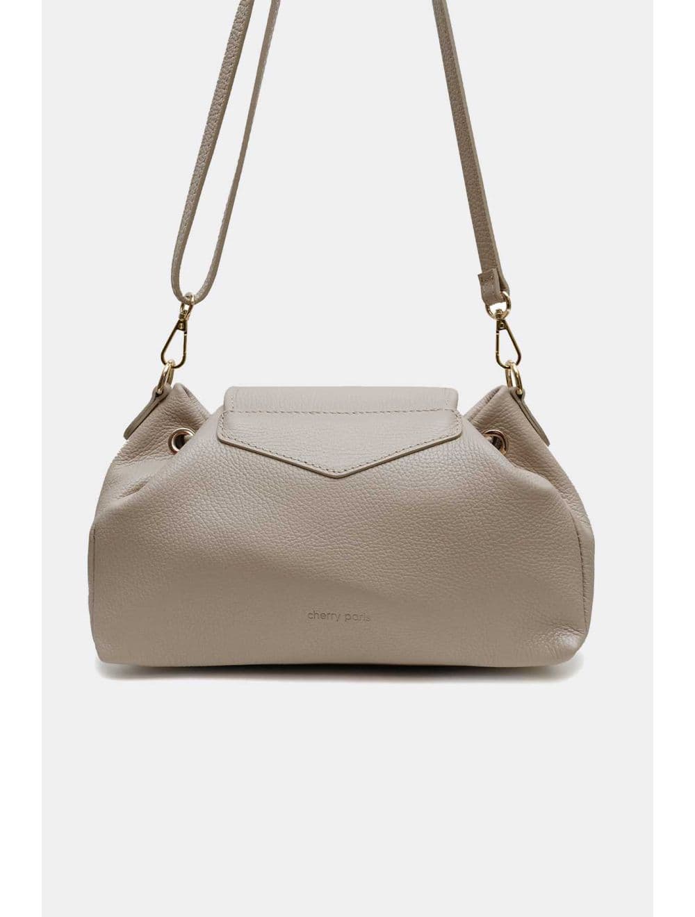 Sac Bandoulière Bourse En Cuir Vachette Grainé 4196 PATRICIA-Granite — vue 4