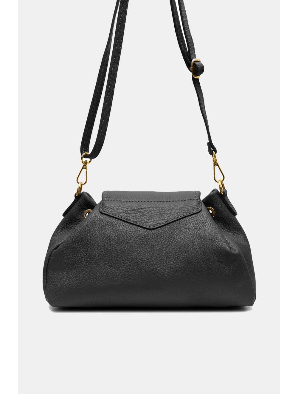 Sac Bandoulière Bourse En Cuir Vachette Grainé 4196 PATRICIA-Black — vue 4