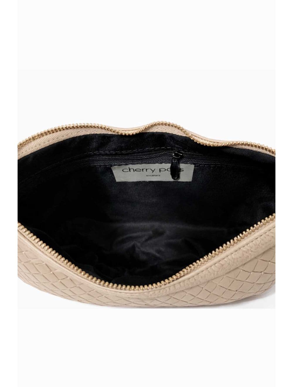 Sac Besace En Cuir Vachette Grainée Effet Tressé 4208 ADJANIE TRESSÉ-Beige — vue 4