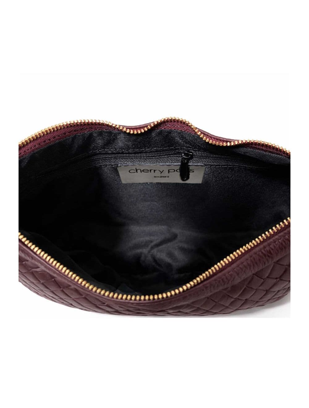 Sac Besace En Cuir Vachette Grainée Effet Tressé 4208 ADJANIE TRESSÉ-Bordeaux — vue 4